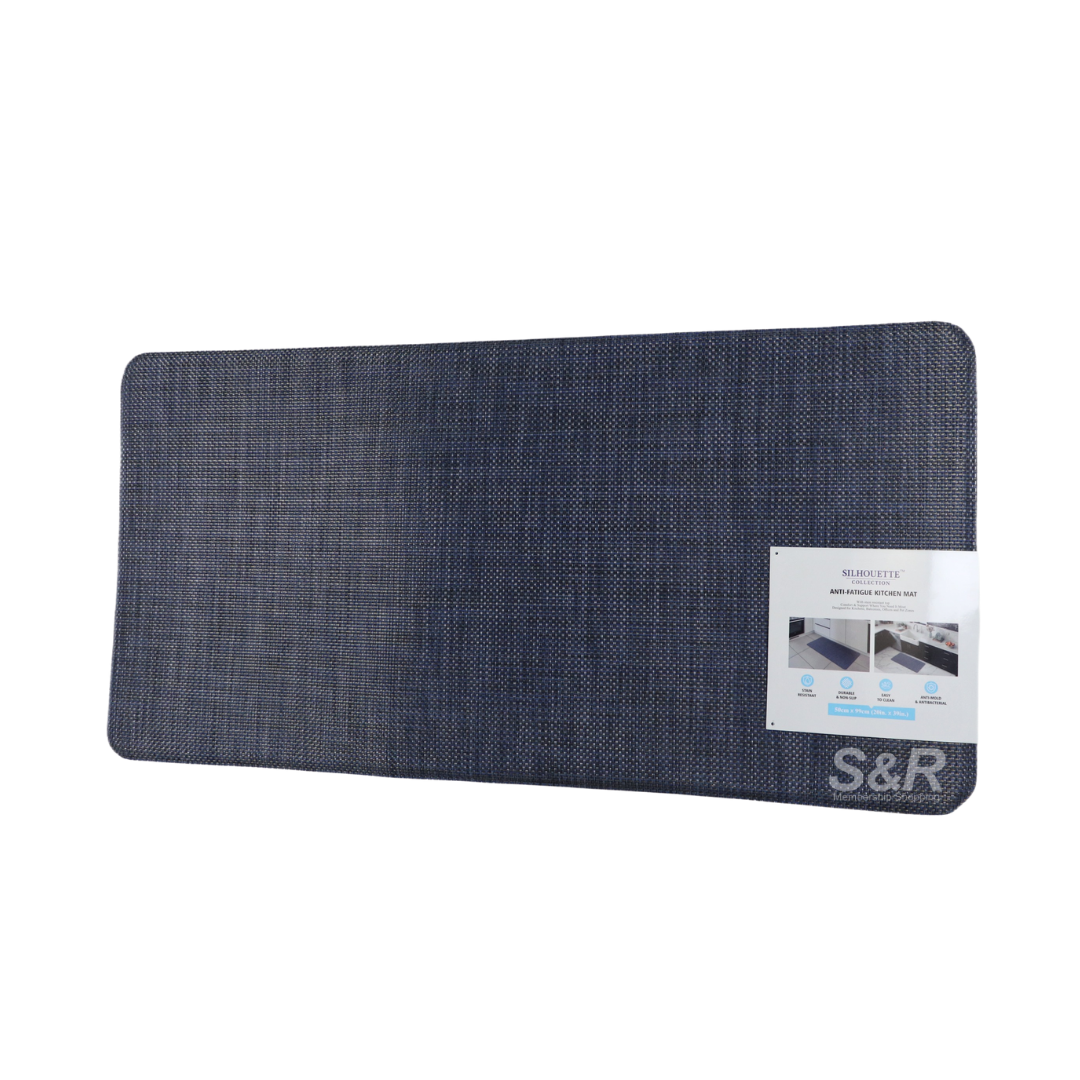 Silhouette Anti-fatigue Blue Kitchen Mat